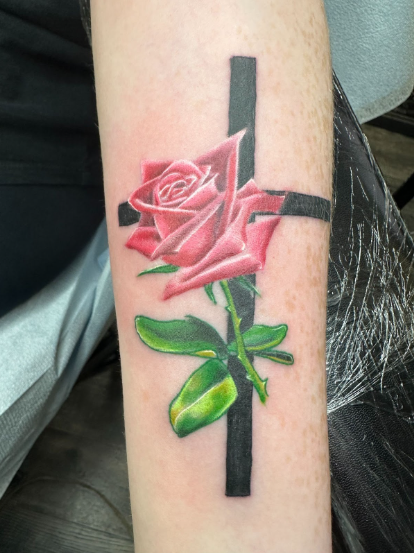 Photo of Karley Schafer’s first tattoo right after it was done on Sept. 17. 