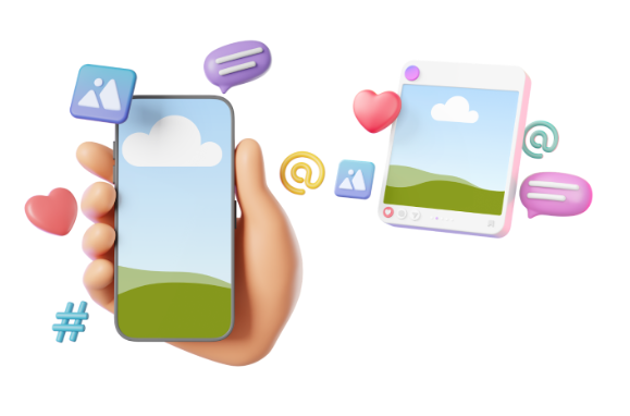 Digitally made photo of phone notifications. 