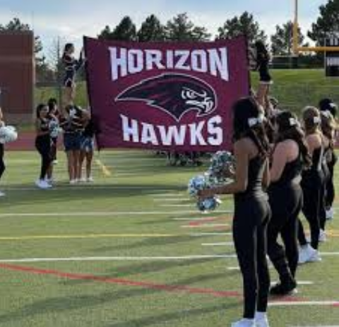Horizon High School athletics with introduction banner.