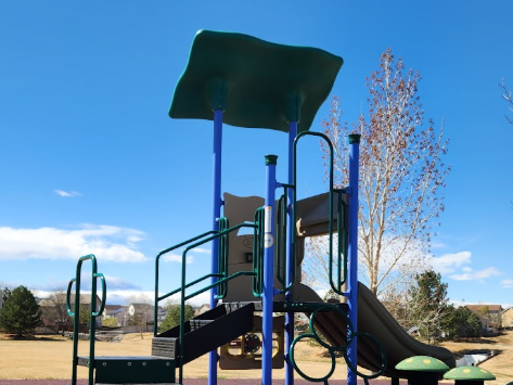 A photo taken at Wright Farms park, of the smaller playground.