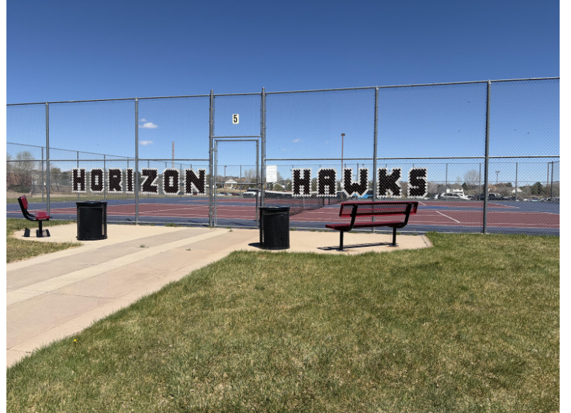 Horizon High School's north side Tennis Court during the afternoon. 
