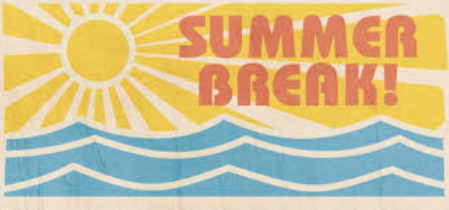 A graphic made in Canva representing summer vacation.
