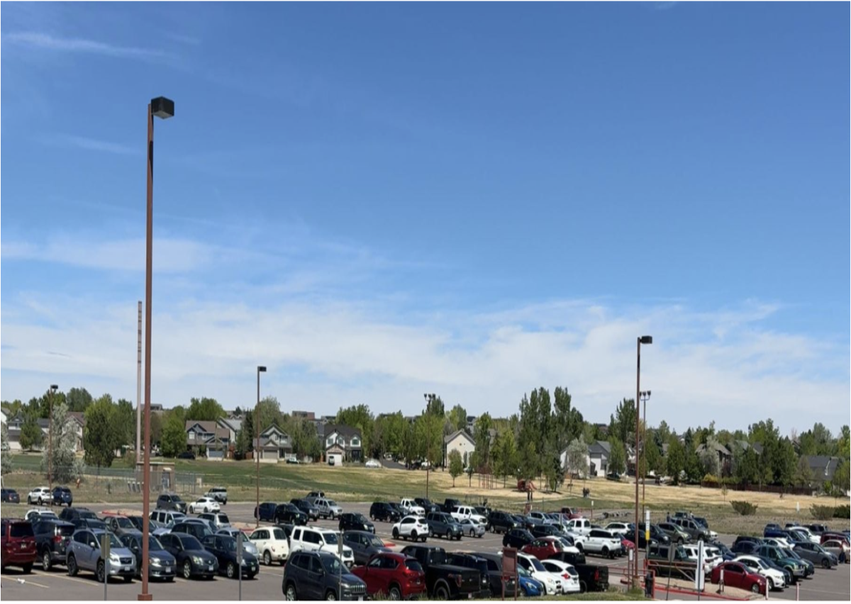 A picture of the Horizon High School parking lot after the seniors have left. (Photo/Benjamin Micciche)